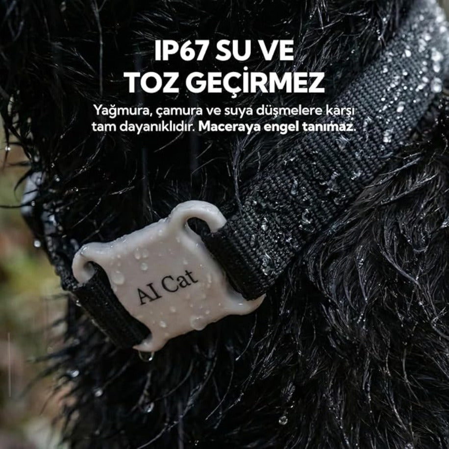 Hayeni (IOS/Android Uyumlu) Kedi-Köpek için Takip Cihazı + Uyumlu Tasma Seti